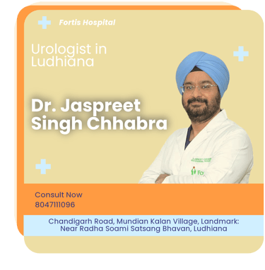 A graphical representation highlighting Dr. Jaspreet Singh Chhabra as the Best Urologist in Ludhiana