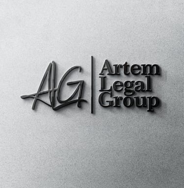 Artem Legal Group Logo on a wall