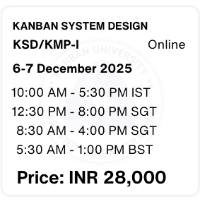 Kanban System Design KSD KMP-I KMP Training Kanban University