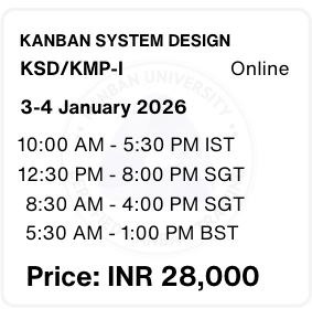 Kanban System Design KSD KMP-I KMP Training Kanban University