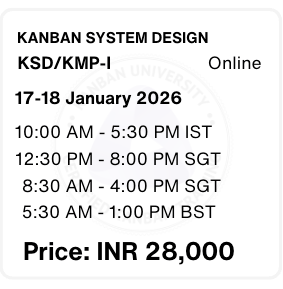 Kanban System Design KSD KMP-I KMP Training Kanban University