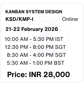 Kanban System Design KSD KMP-I KMP Training Kanban University