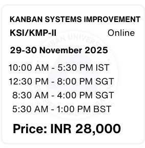 Kanban Systems Improement KSI KMP-II KMP Training Kanban University