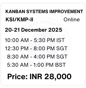 Kanban Systems Improement KSI KMP-II KMP Training Kanban University