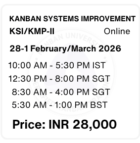 Kanban Systems Improement KSI KMP-II KMP Training Kanban University