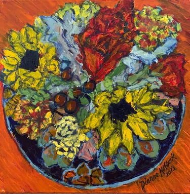 Sunflowers and Roses