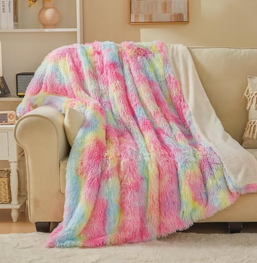 Fluffy Bed Throw Fleece Blanket