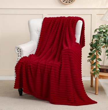 Valentines Day Decorations Red Fleece Throw