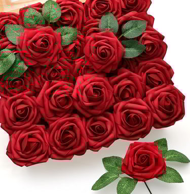 Red Roses Artificial Flowers