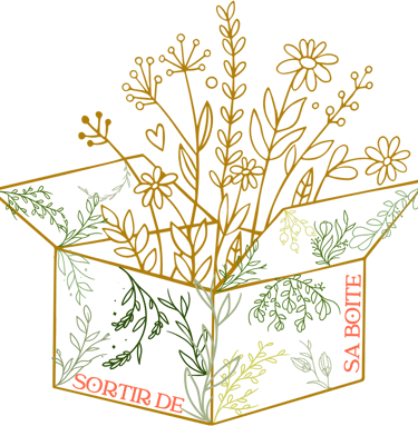 logo de l'entreprise sortir de sa boite