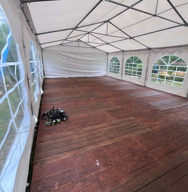 Plancher sous chapiteau 40m2