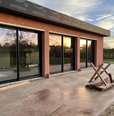 baies vitrées neuves en aluminium