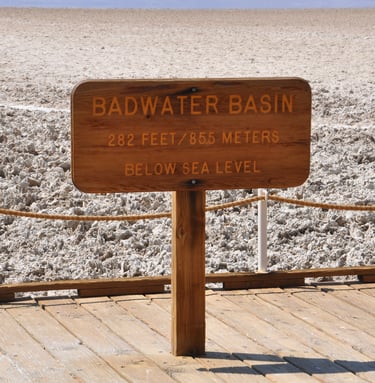 badwater basin sign, Death Valley
