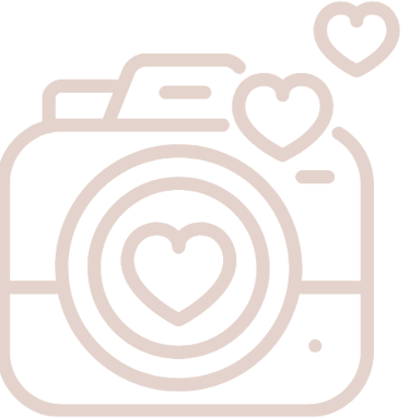 Icono de cámara con corazón de Amélie Art