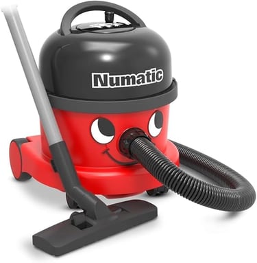 a red vacuum cleaner with a vacuum and a vacuum