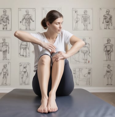 Therapist assisting a patient with gentle shoulder rehabilitation exercises in a serene clinic room.