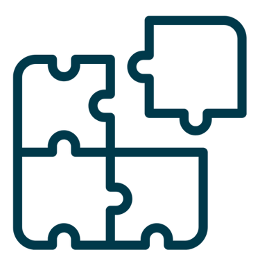 a puzzle piece of puzzle pieces with a blue background