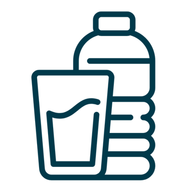 a bottle of water and a bottle of water