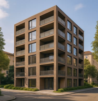  Urbanes Wohnen mit Klinkerfassade