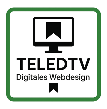 Digitales Webdesign mit Logo TELEDTV