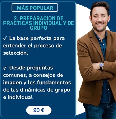 Curso 2. Preparación práctica individual y de grupo para superar entrevista TCP y azafatas de vuelo