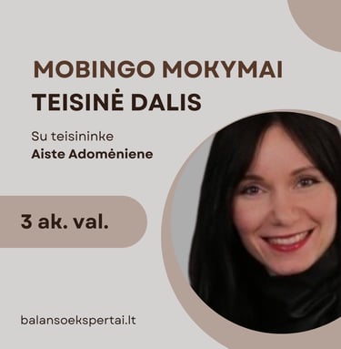 smurto ir priekabiavimo mokymai teisine dalis 