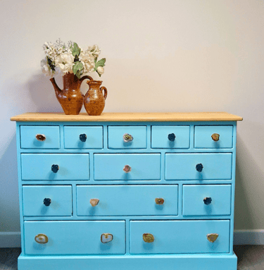 Upcycled chest of drawers painted in Fusion - Little Teapot