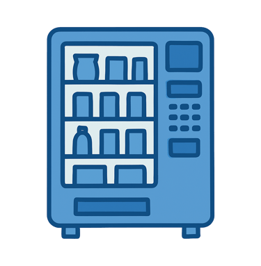 Vending machine logo used as a bullet point