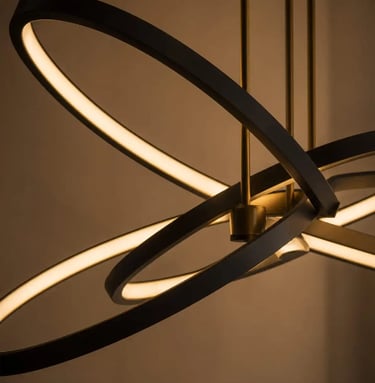 Modern Contemporary Chandelier Lighting for Living Room | Luxury Sculptural Pendant Light