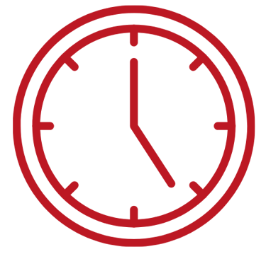 a clock with a red clock on it