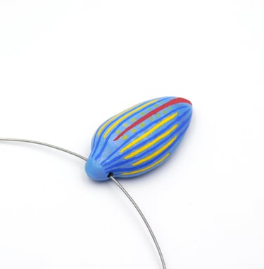 The beetle,Porcelain  pendant contemporary jewellry
