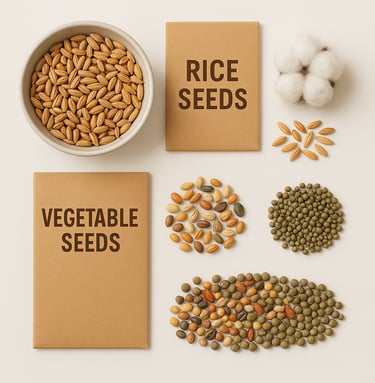 Rice and vegetable seeds for farming, export quality agricultural seeds