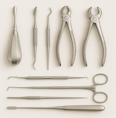 Dental surgical instruments for oral procedures