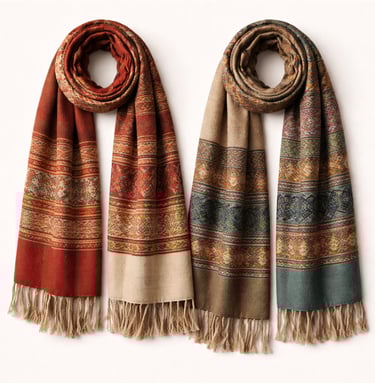 Handwoven wool shawls handmade