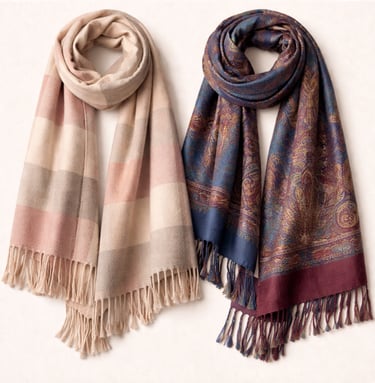 Traditional woolen scarves