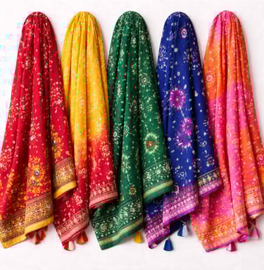 Chunri tie dye fabric textile