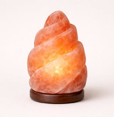 Designer Himalayan salt lamp sculpted decorative ambient lighting