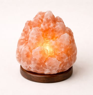 Organic Himalayan salt lamp natural handcrafted stone lighting décor