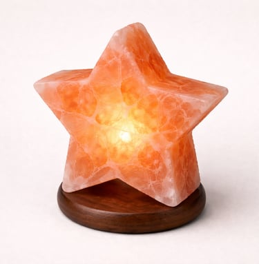 Star shape Himalayan salt lamp celestial décor light