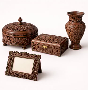 Premium walnut wood handcrafted décor items
