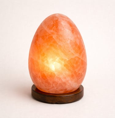 Egg shape Himalayan salt lamp polished décor lighting