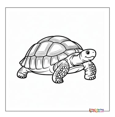 Baby tortoise outline drawing kids coloring worksheet
