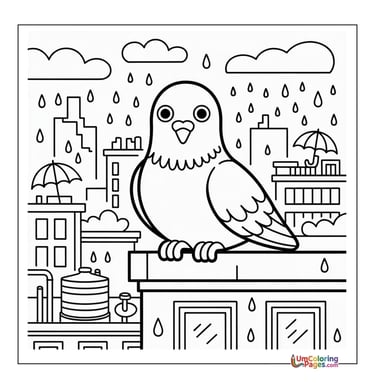 cute pigeon coloring sheet printable