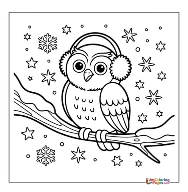 easy owl coloring page for children
