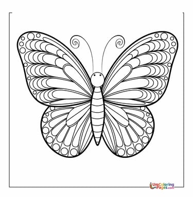 Colorful butterfly outline drawing kids coloring worksheet