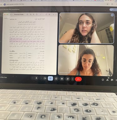 Online language coaching session improving fluency and communication skills
