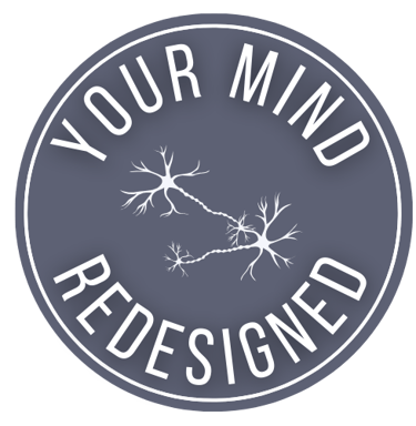 Your Mind Redesigned Logo - neural pathways in a circular logo style