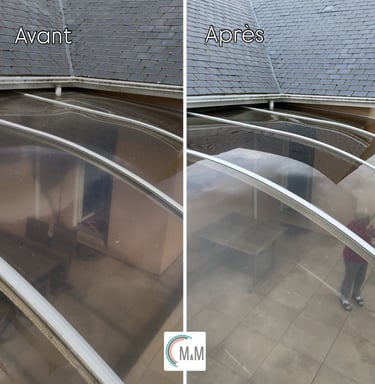 avant apres nettoyage pergola véranda chez particulier m&m services pro rouen