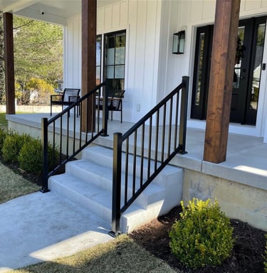 aluminum step railings