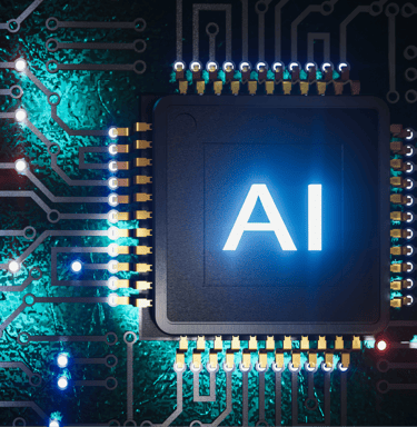 An AI microchip representing the CS50 Introduction to AI with Python course.
